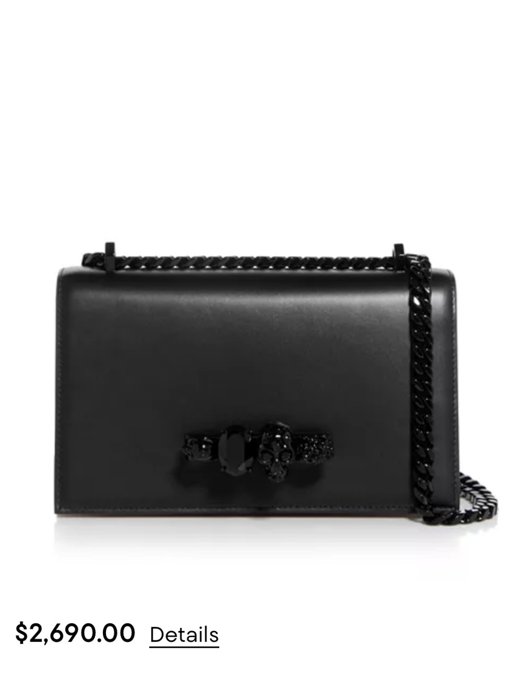 Alexander McQueen Embellished Leather Shoulder Bag